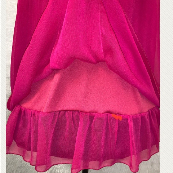 Marc Bouwer Sleeveless Ruffle Blouse color fuschia Size S - Picture 5 of 7
